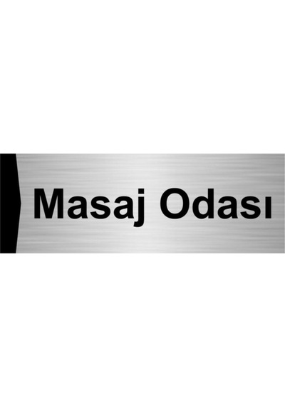 Soyunma Odası 7x20cm Gümüş Renk Metal Yönlendirme Levhası