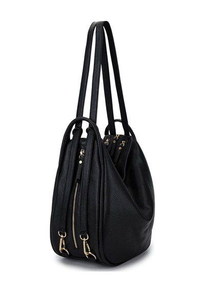 Bruno Shoes Bruno Rossi Bag Kadın Hakiki Deri Siyah Sırt & Omuz Çantası 1048 Mlx14g Bn Cnt Sk25-26 Nero Siyah