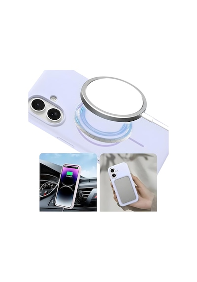 Lexroo İphone 13-14 İle Uyumlu Kadife İç Yüzeyli Premium Silikon Kılıf Magsafe İle Uyumlu Kablosuz Çok Renkli