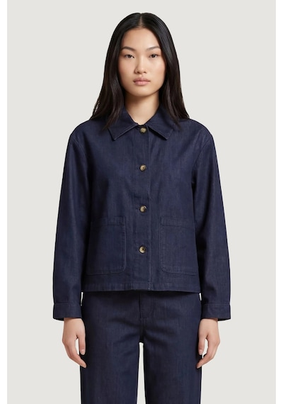 Only Kadın Onlashby Çift Cepli Düğmeli Jean Ceket 15364598 Koyu Mavi Koyu Mavi