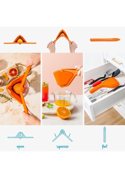 Fluicer Katlanır Pratik 28cm Narenciye Sıkacağı, Turuncu