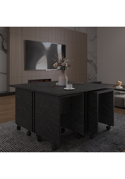 Asra Trend Akıllı Orta Sehpa OS003 %100 MDF 5 Parça Yavrulu Puf Sehpa Seti Royal Mermer Asra Trend Akıllı Orta Sehpa OS003 %100 MDF 5 Parça Yavrulu Puf Sehpa Seti Royal Mermer