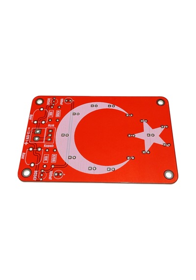 Dc 3-12v Yanıp Sönen Flaşörlü Türk Bayraklı Flip Flop Ledli Işık Kendin Yap Hobi Devresi Dıy Lehimleme Kiti - Demonte Montesiz