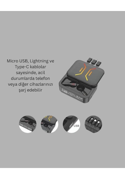 Typec Girişli Bluetooth Kulaklık Uzun Bekleme Süresi