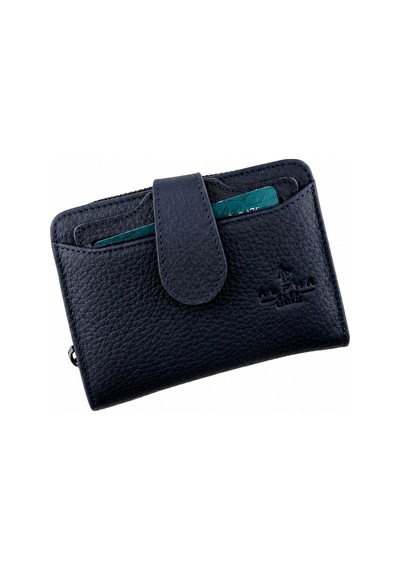 Alphaclub Bag Kadın Çok Bölmeli Kartlıklı Çıtçıt Kapamalı Cüzdan Lacivert