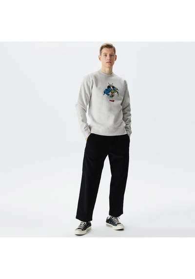 Huf Mutant Team-up Crewneck Erkek Gri Sweatshirt
