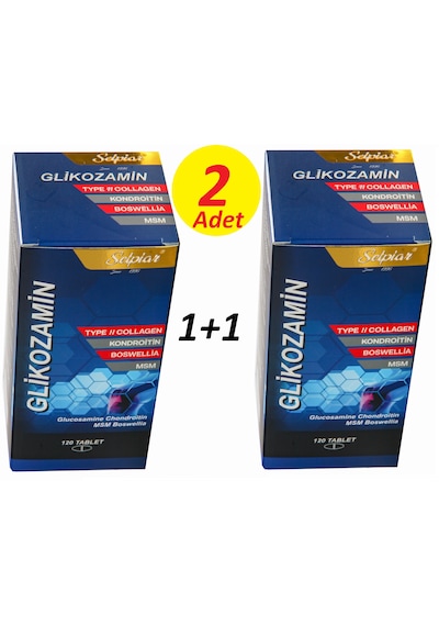 2 Adet Selpiar Glucosamine & Chondroitin Msm Boswelia+type II Col