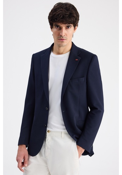 Twn Slim Fit Lacivert Armürlü Kumaş Ceket 6ec04bb01474m 101