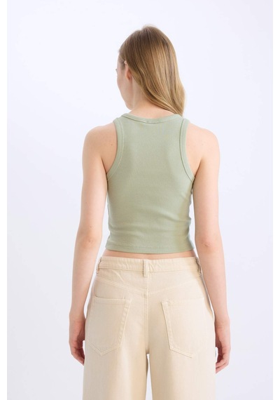 DeFacto Fitted Halter Yaka Fitilli Kaşkorse Atlet U0357AZ25SMGN1135 DeFacto Fitted Halter Yaka Fitilli Kaşkorse Atlet U0357AZ25SMGN1135