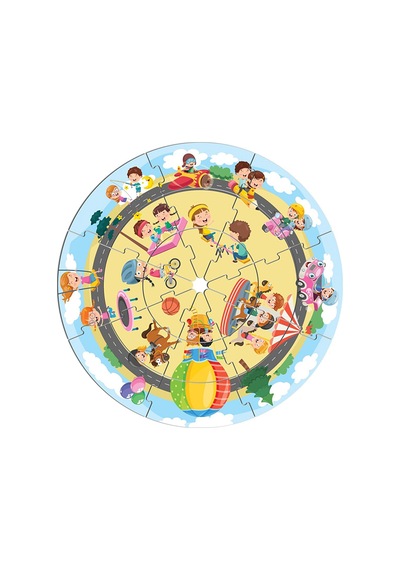 Arnas Toys 5166 Funny World Eğitici Dünya Puzzle 24 Parça Karton