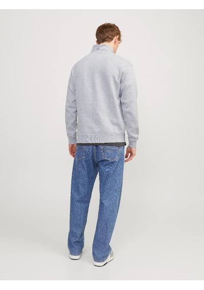 Jack & Jones Jjebradley Sweat Half Zıp L. Grey 12250747 Gri