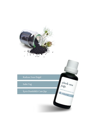 Sabunal Çörek Otu Yağı 30 ML - Soğuk Sıkım Doğal Bakım Yağı