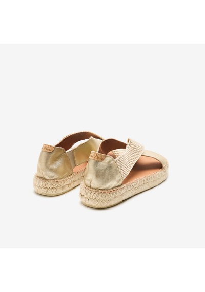 Sandalet Kadın Mar Toni Pons Flat Espadrılle In Suede And Raffıa Platin