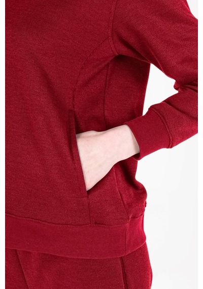 Lescon Kırmızı Kadın Kapüşonlu Sweatshirt 23n-2105