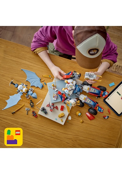 LEGO® NINJAGO® Zane’in Ultra Kombo Mech’i 71834 - 9 Yaş ve Üzeri Çocuklar için 4’ü 1 Arada Yaratıcı Oyuncak Yapım Seti (1187 Parça)