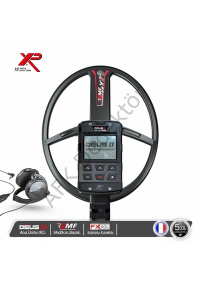 Xp Deus 2 Rc Metal Dedektörü 34x28 Cm Fmf Başlık + Fx03 Kablolu Kulaklık Derin Arama