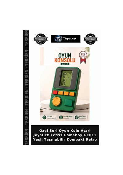 Özel Seri Oyun Kolu Atari Joystick Tetris Gameboy Gc011 Yeşil Taşınabilir Kompakt Retro