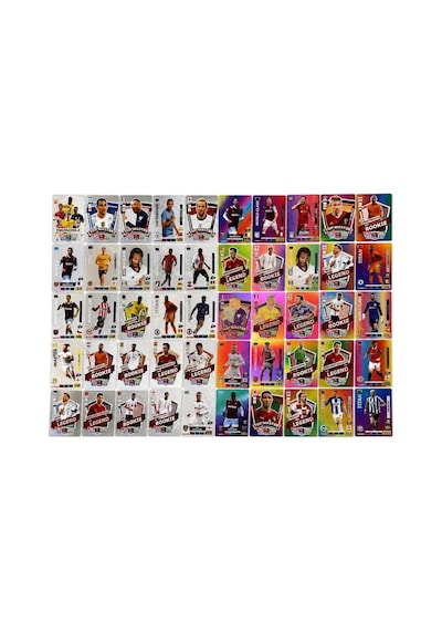 Cantex Tech Futbolcu Oyun Karti 25 Adet Sılver + 25 Adet Gökkuşağı Series Pocket Esnek Kırılmaz Parlak Kart +albüm