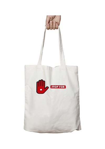 Art Hediye One Stop For Jesus İki Tarafı Kalıcı Baskılı Yıkanabilir Çanta Çok Renkli