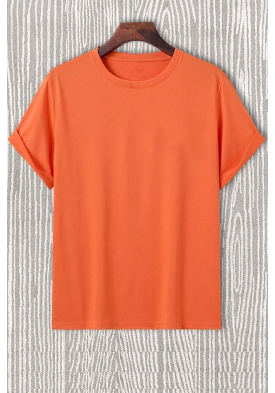 Unisex Rare Breed Baskılı Tasarım Tshirt Turuncu