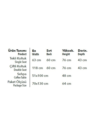 ZAMBAK - Bahçe Balkon Takımı Ahşap