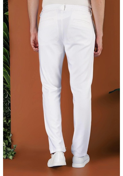 Efor P 1116 Slim Fit Beyaz Spor Pantolon Beyaz
