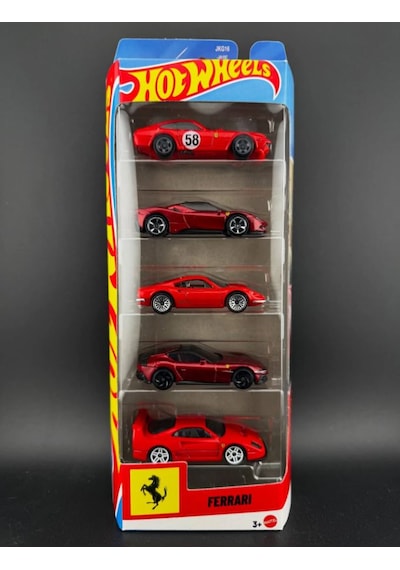 Hot Wheels Ferrari 5'li Kutu Model Araba Seti
