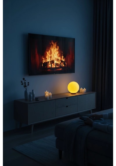 Ay Lambası Kumandalı Rgb Renk Değiştiren Gece Lambası 17.4 Cm E27 Ampul Dahil Çok Renkli