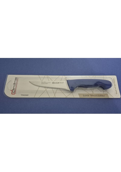 Fibrox Kaymaz Saplı Kasap No.1 Kemik Sıyırma Bıçağı 14 Cm Hulusi - Drita Bıçak 36mm X 140mm X 3mm 10352.14 Mavi Renk