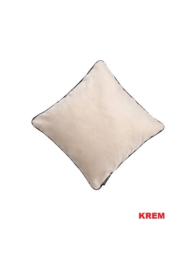 Yaratıcı Tasarım Kadife Kumaşa Biyeli Yastık Kırlent Kılıfı