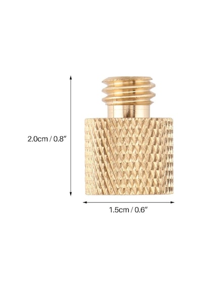 1/4 İnç Tripod Vidasını 3/8 İnçe Dönüştürücü Vida Adaptörü, Altın