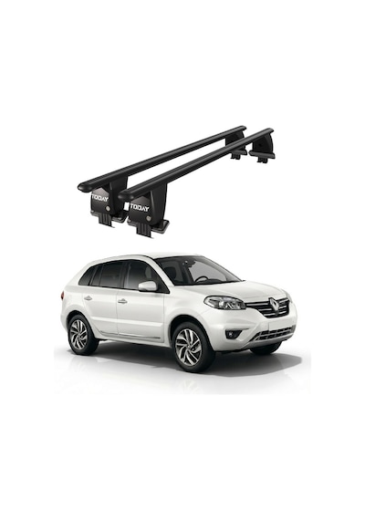 Royal Renault Koleos 2008 - 2016 Uyumlu Siyah Kilitli Ara Atkı Port Bagaj Tavan Barı