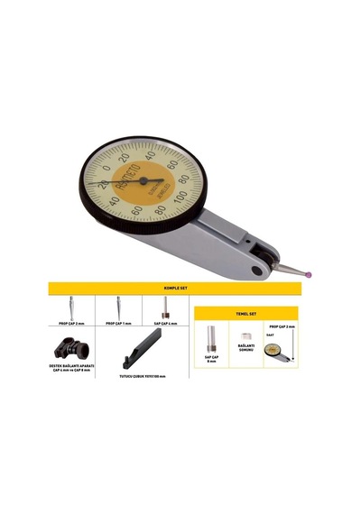 Fett 0,8mm Asimeto Yatay Komple Salgı Komparatör Saati As-501087