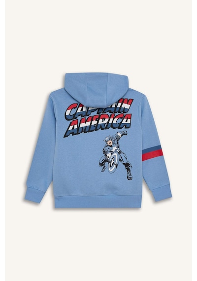 Defacto Erkek Çocuk Marvel Avengers Regular Fit Kapüşonlu Kalın Sweatshirt Kumaşı Sweatshirt D4717a8nsbe756 Mavi