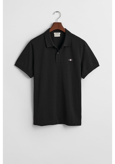 Gant Erkek Regular Fit Shield Pique Polo T-shirt - Siyah Black