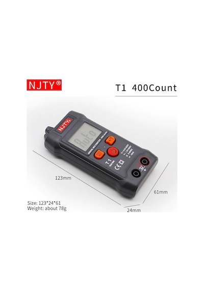 Njty T1 Dijital Multimetre True Rms Ncv 600V Mini Cep El Tipi