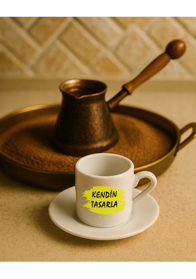 Kendin Tasarla Bardak - Kişiye Özel Bardak Satıya Sor 2 Türk Kahvesi Fincanı