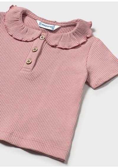 Mayoral Bebek Fırfırlı Polo Gömlek Pembe