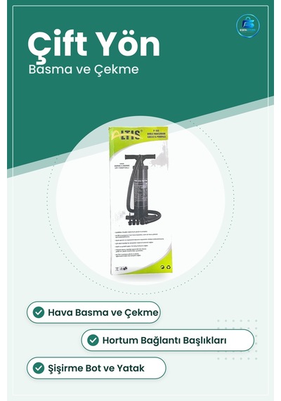 El Pompası Çift Fonksiyonlu Şişirme Hava Basma Boşaltma Yatak Bot
