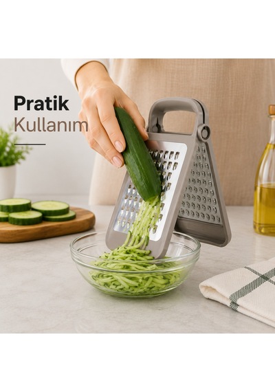 Sariva Home Katlanır Rende Ayrılabilir 2 Parçalı Çift Fonksiyonlu Kompakt Tasarım Pratik Mutfak Rendesi Sariva Home Koyu Yeşil