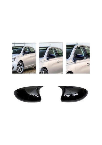 Peugeot 308 Batman Yarasa Ayna Kapağı Piano Black 2014-2021