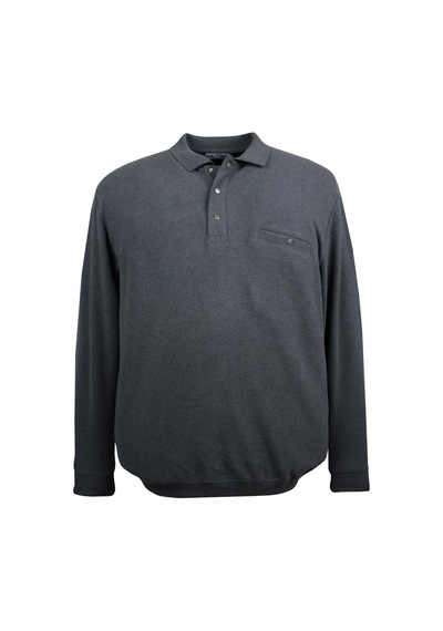 Erkek Büyük Beden Geniş Kalıp Polo Yaka Selanik Sweat Antrasit Cp 001