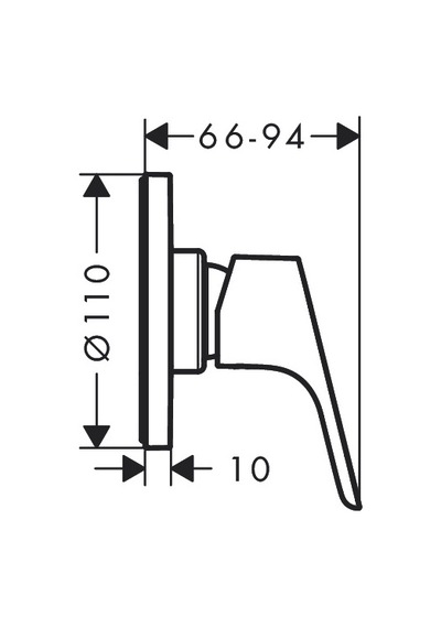 Hansgrohe Focus Tek Kollu Duş Bataryası Ankastre Montaj Krom 3196