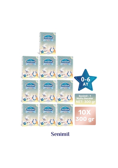 Senimil 1 Mutlu Geceler Bebek Sütü 300 G 10 Adet
