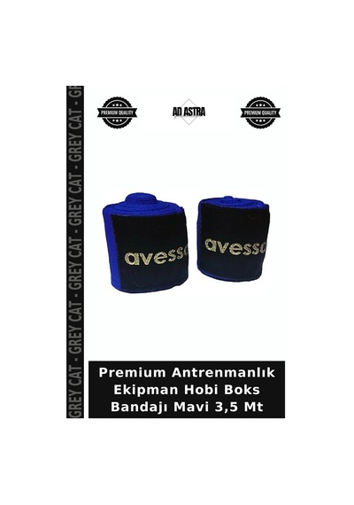 Premium Antrenmanlık Ekipman Hobi Boks Bandajı Mavi 3,5 Mt Diğer