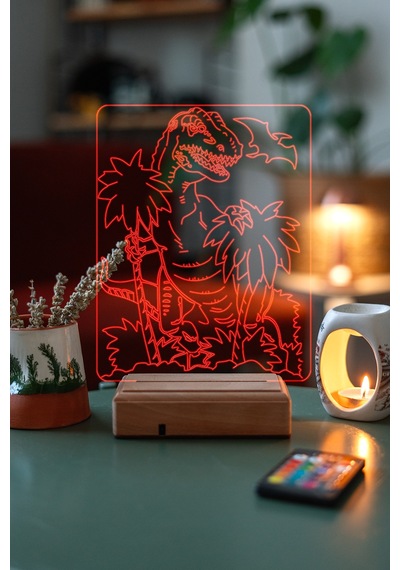 Özel Tasarım 3D Dinazor Masaüstü Led Lamba