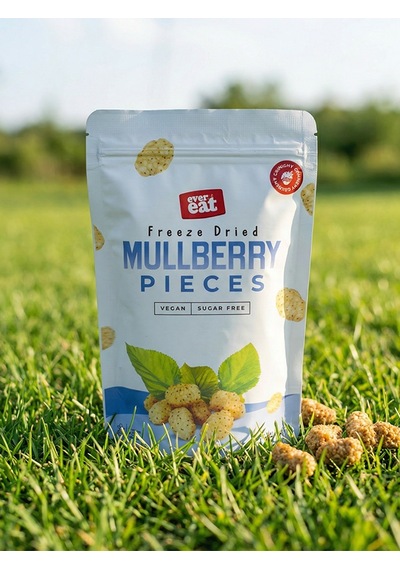 Evereat Beyaz Dut Kuru Meyve Cipsi - Dondurularak Kurutulmuş Freeze Dried Beyaz Dut Doypack 25 Gr 25 G