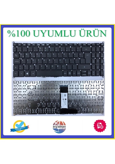 Acer Uyumlu Extensa Ex215-51 KG Klavye Tuş Takımı Siyah Tr