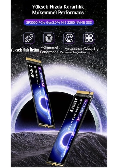 Eaget 3500mbps Yüksek Hızlı M.2 2280 Nvme Ssd Pcle Gen3x4 Hızlı