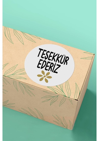 Teşekkür Ederiz Kargo Paketleme Sticker 3x3cm St2147 Çok Renkli